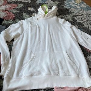 Plain white sweatshirt